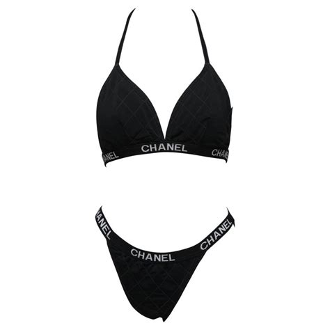 chanel bikini logo|Chanel graphic swimwear.